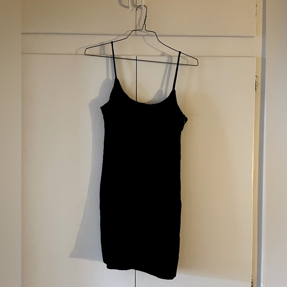 Black velvet dress